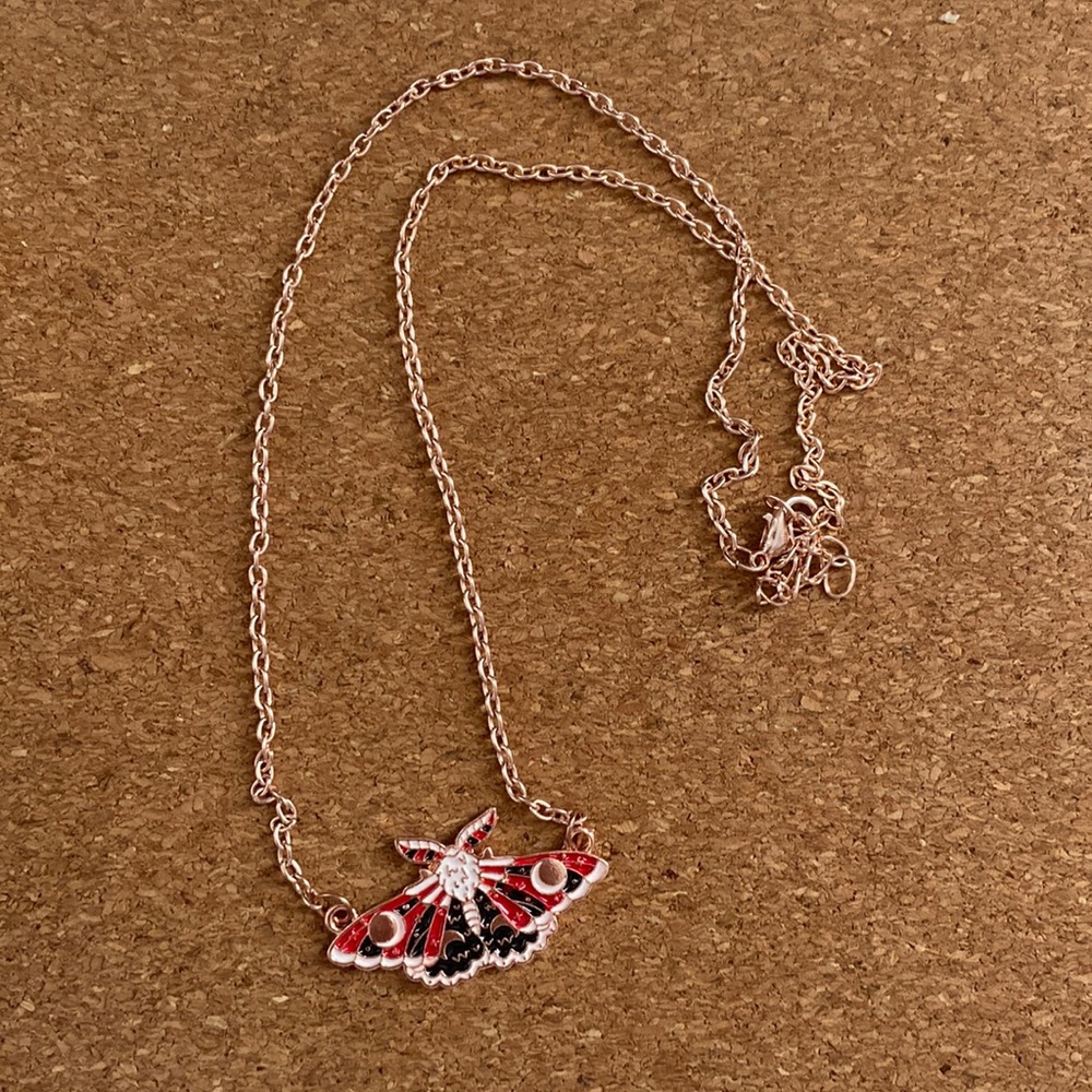 Moth necklace
